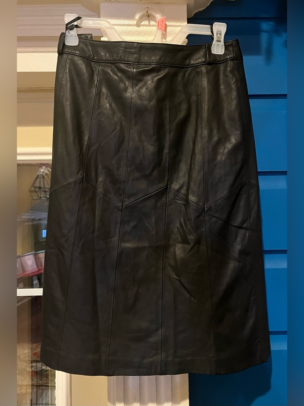 Isaac Mizrahi Genuine Leather Skirt Sz 2 - Picture 6 of 11